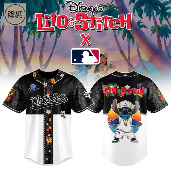 Chicago White Sox MLB 2025 Lilo & Stitch Baseball Jersey