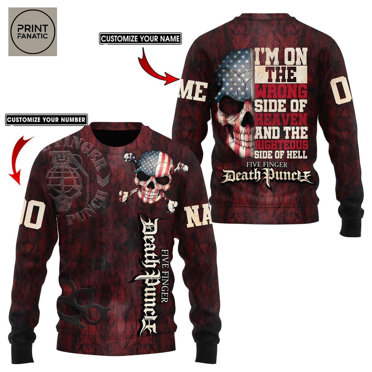 Five Finger Death Punch American Skull Hoodie T Shirt Five Finger Death Punch American Skull Hoodie T Shirt