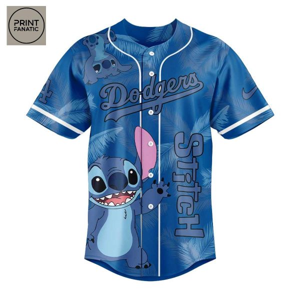 Los Angeles Dodgers Lilo And Stitch Baseball Jersey