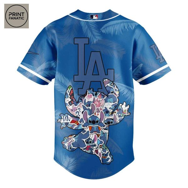 Los Angeles Dodgers Lilo And Stitch Baseball Jersey