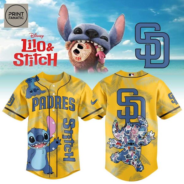 San Diego Padres Lilo And Stitch Baseball Jersey