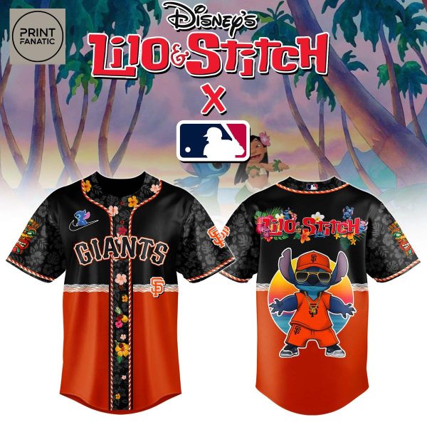 San Francisco Giants MLB 2025 Lilo & Stitch Baseball Jersey