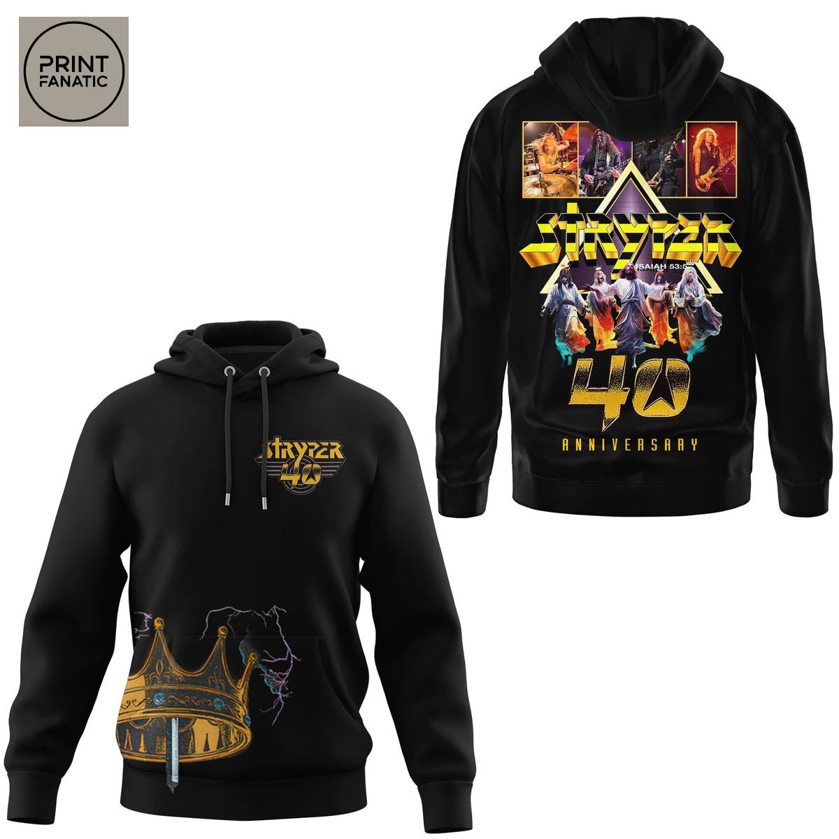 Stryper 40th Anniversary Hoodie T Shirt Stryper 40th Anniversary Hoodie T Shirt