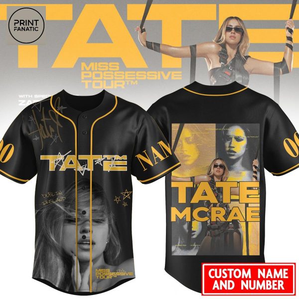 Tate Mcrae Miss Possessive Tour Personalized Baseball Jersey