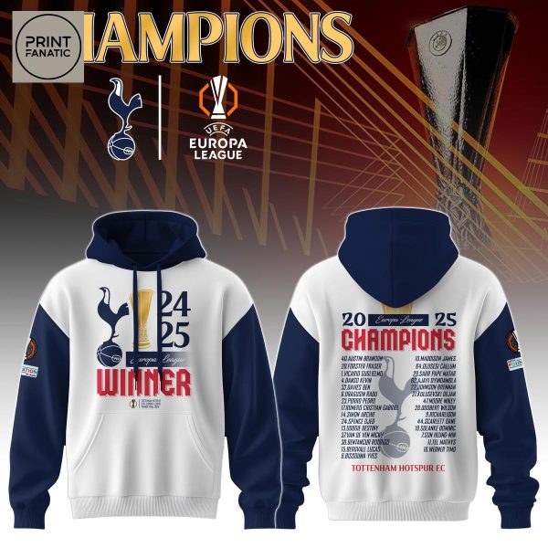 Tottenham Hotspur 2025 UEFA Europa League Winner Hoodie T Shirt