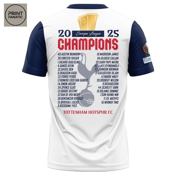 Tottenham Hotspur 2025 UEFA Europa League Winner Hoodie T Shirt