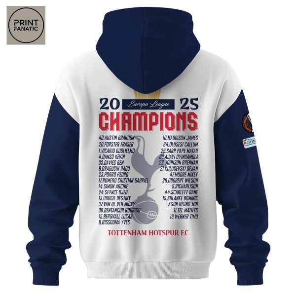 Tottenham Hotspur 2025 UEFA Europa League Winner Hoodie T Shirt