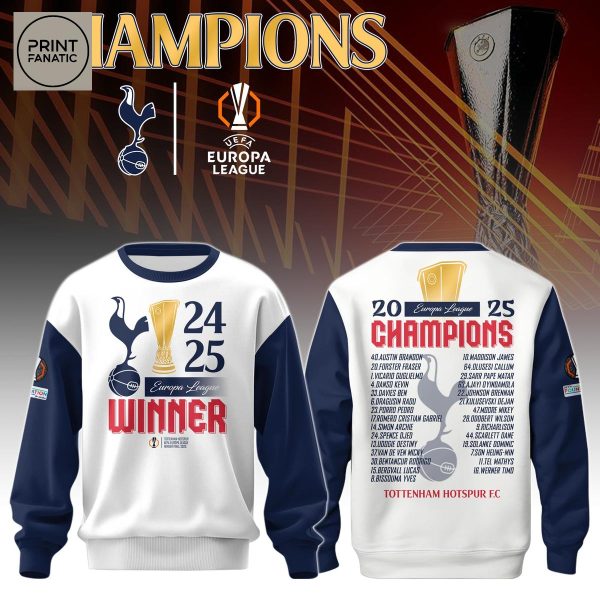 Tottenham Hotspur 2025 UEFA Europa League Winner Hoodie T Shirt