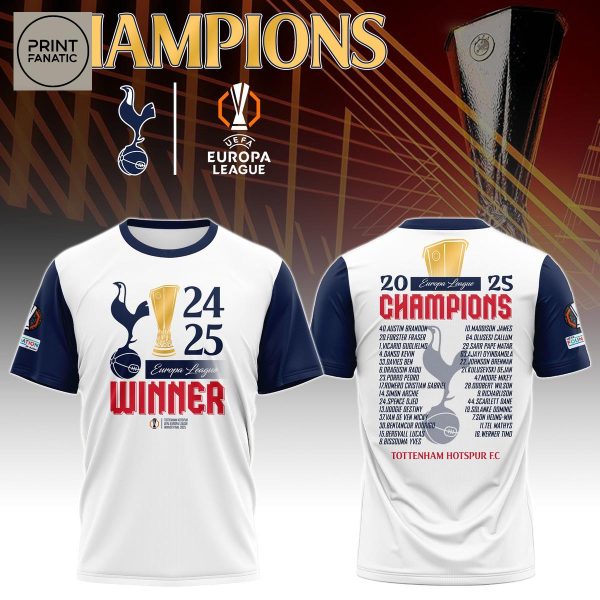 Tottenham Hotspur 2025 UEFA Europa League Winner Hoodie T Shirt
