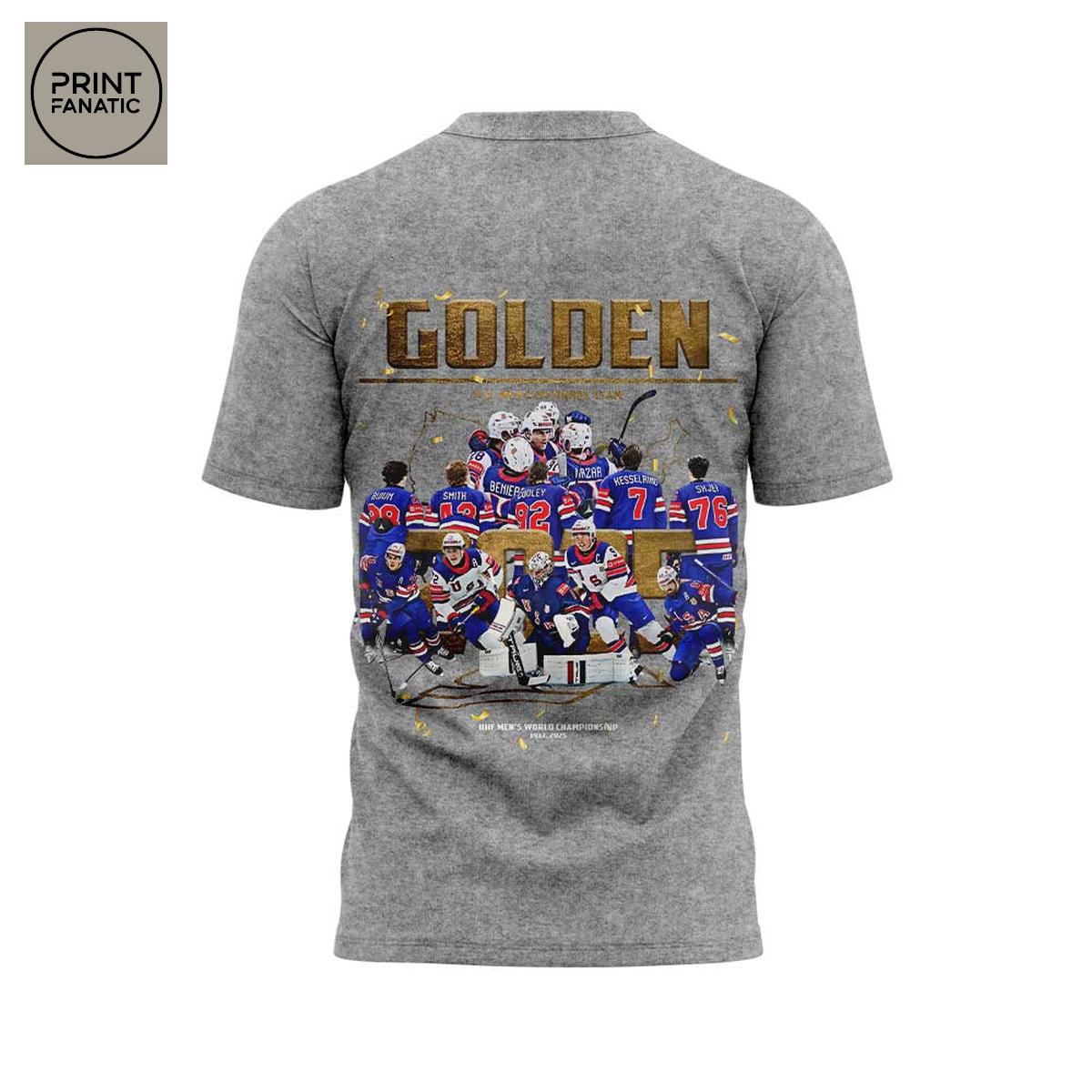 USA Hockey IIHF Men World Champions 2025 Grey Hoodie T Shirt USA Hockey IIHF Men World Champions 2025 Grey Hoodie T Shirt